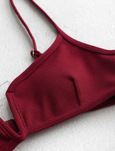 Ribbed V Wired Cami Bikini Set